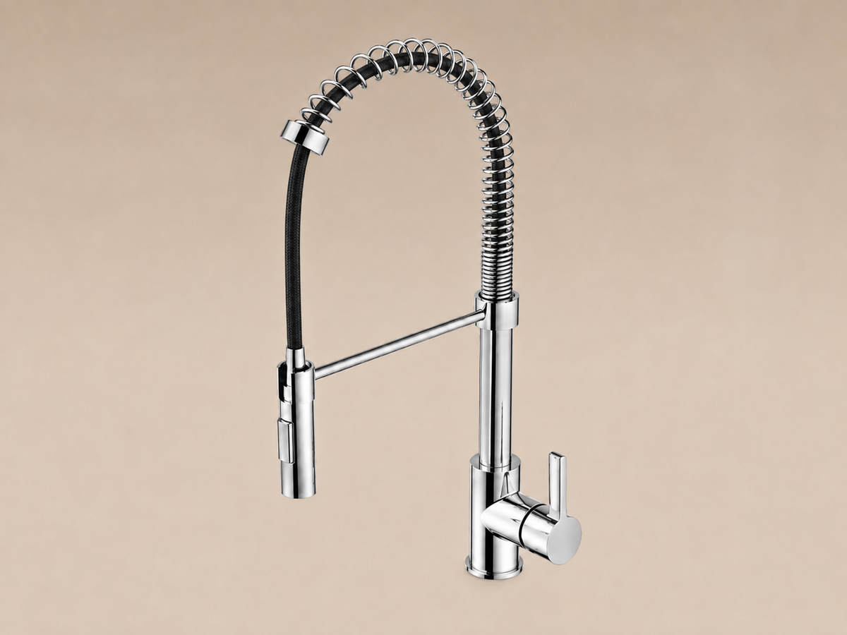 ROBINET DE CUISINE STYLE CHEF 21" À BEC RÉTRACTABLE