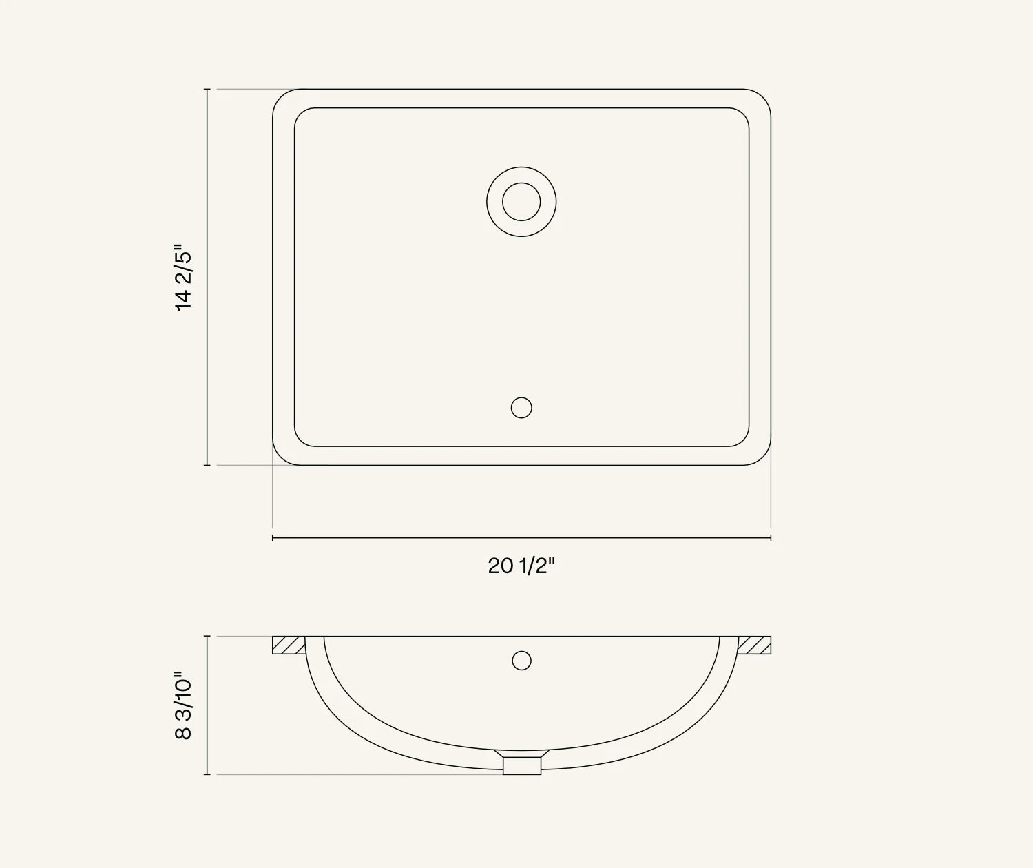 LAVABO SOUS-PLAN