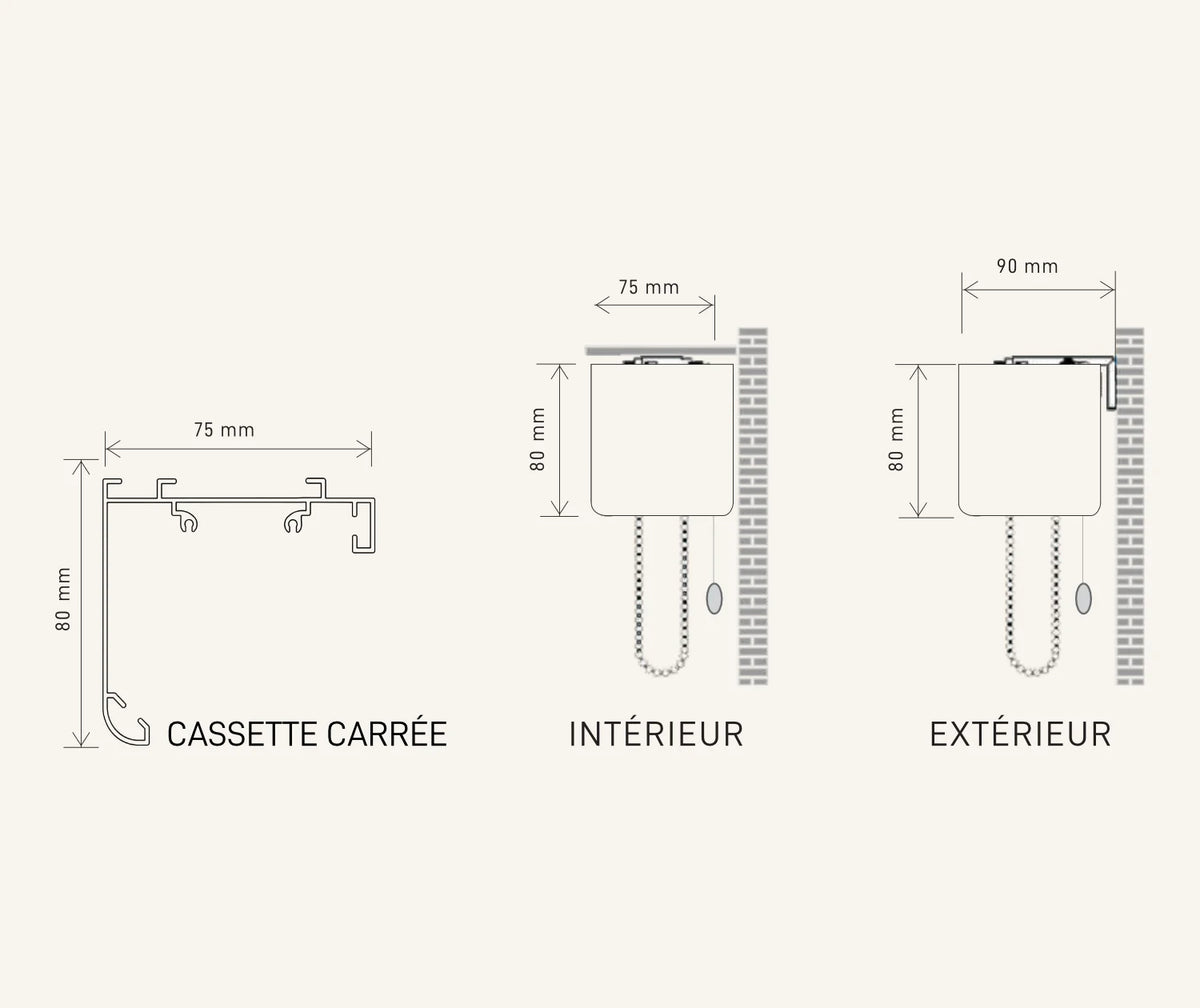 STORE CLASSIQUE CASSETTE CARRÉE
